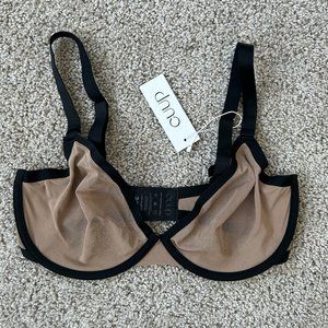 Black and Taupe Mesh Bra from CUUP